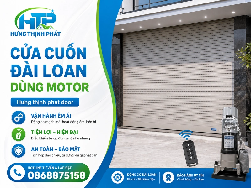 Cửa Cuốn Đài Loan Dùng Motor