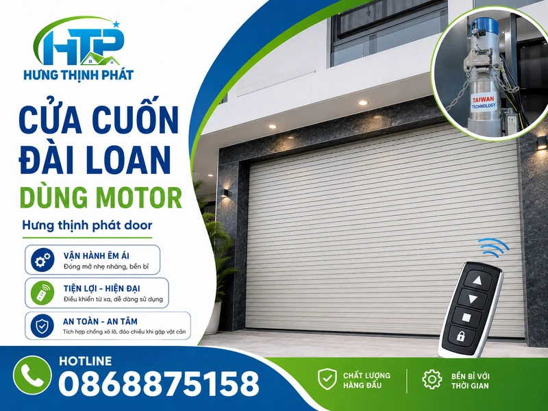 Cửa Cuốn Đài Loan Dùng Motor