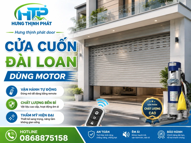 Cửa Cuốn Đài Loan Dùng Motor