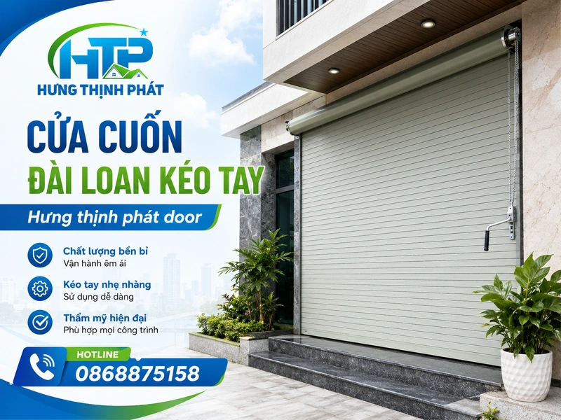 cửa cuốn đài loan kéo tay